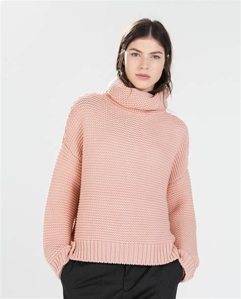 zara pink sweater